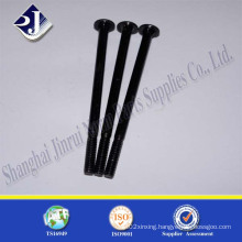 Long Carriage Bolt (Black Zinc Plated Gr 5)